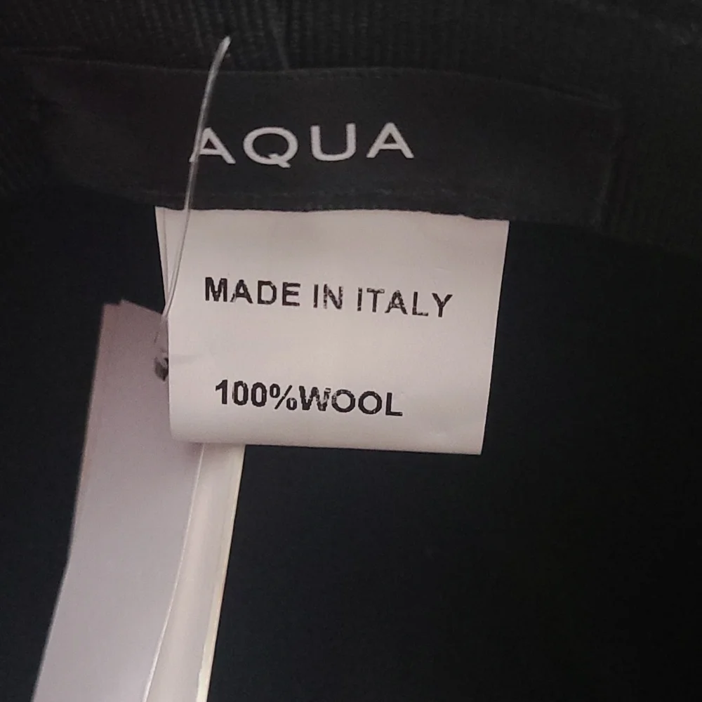 Aqua Black Wool Felted Hat New $98 - Picture 4 of 7